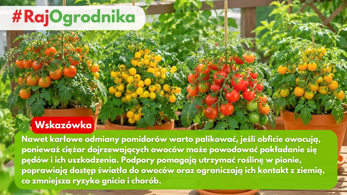Czemu warto palikować nawet karłowe odmiany pomidorów blog sklep rajogrodnika